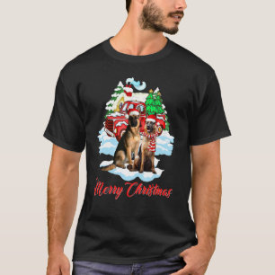 Prettig kerstfeest Kerstman Duitse Herdershond Ker T-shirt