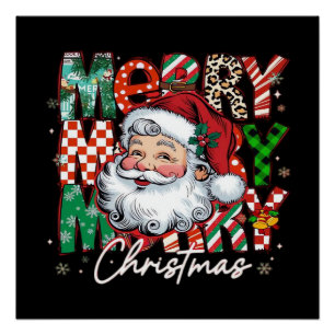 Prettig kerstfeest Kerstman Essentieel Perfect Poster