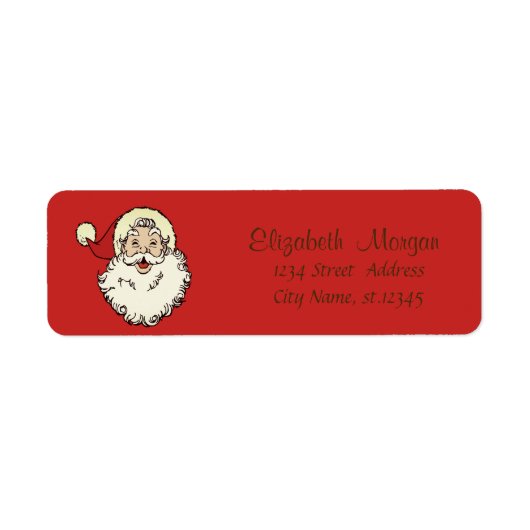 Prettig kerstfeest,Kerstman Etiket (Voorkant)