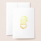 Prettig kerstfeest kerstman folie kaart (Met envelop)
