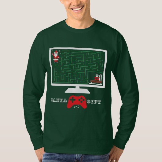 Prettig kerstfeest Kerstman Geschenk T-shirt (Voorkant)