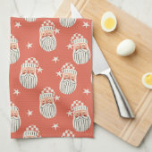 Prettig kerstfeest - Kerstman gezicht kinderkamer  Theedoek (Quarter Fold)