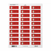 Prettig kerstfeest,Kerstman,Glinster Etiket (Full Sheet)