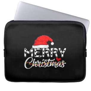 Prettig kerstfeest Kerstman Grappige Familie Laptop Sleeve