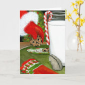 Prettig kerstfeest Kerstman Hamster door Bihrle Kaart (Gele Bloem)