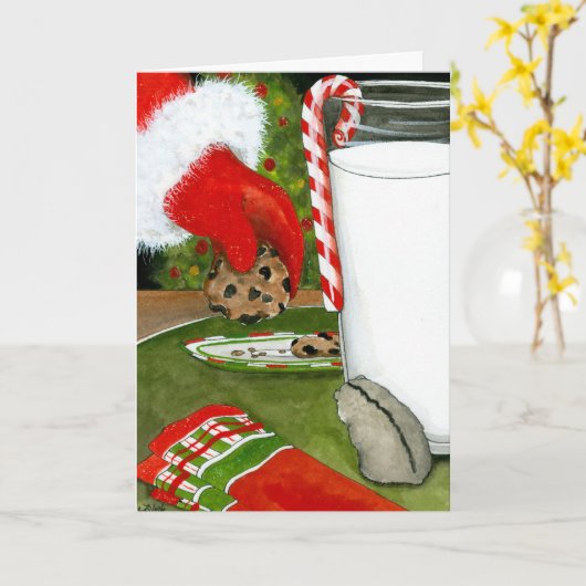 Prettig kerstfeest Kerstman Hamster door Bihrle Kaart (Gele Bloem)