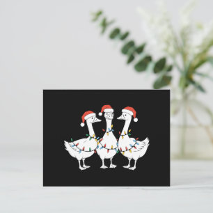 Prettig kerstfeest Kerstman Hoed Eenden Vakantie K Feestdagenkaart