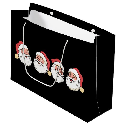 Prettig kerstfeest Kerstman Hoed Kerstmis Groot Cadeauzakje (Voorkant Gekanteld)