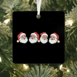 Prettig kerstfeest Kerstman Hoed Xmas Metalen Ornament
