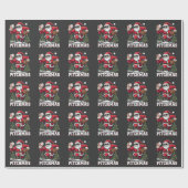 Prettig Kerstfeest Kerstman Honkbal Liefhebber Cadeaupapier (Vlak)