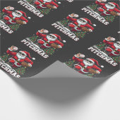 Prettig Kerstfeest Kerstman Honkbal Liefhebber Cadeaupapier (Hoek)