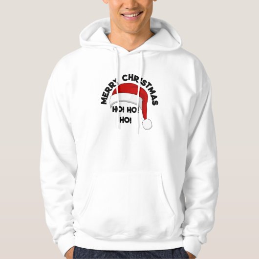Prettig kerstfeest Kerstman Hoodie (Voorkant)