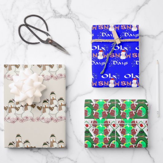 Prettig kerstfeest Kerstman Inpakpapier Vellen (Voorkant)