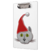 "PRETTIG KERSTFEEST" KERSTMAN KAT KLEMBORD (Links)