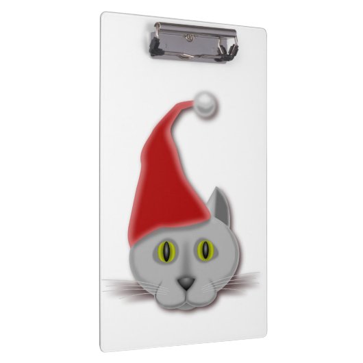"PRETTIG KERSTFEEST" KERSTMAN KAT KLEMBORD (Rechts)