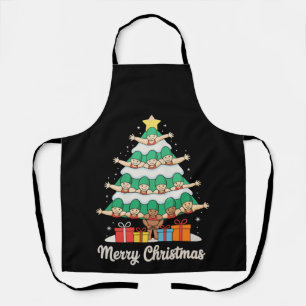 Prettig kerstfeest Kerstman Kerstboom Zwemmen Zwem Schort