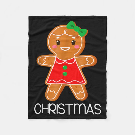 Prettig kerstfeest Kerstman Kerstpyjama Fleece Deken (Voorkant)