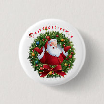 Prettig kerstfeest Kerstman Krans Holiday Design