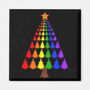 Prettig kerstfeest Kerstman Mens Lgbt Gay Pride Vl Magneet