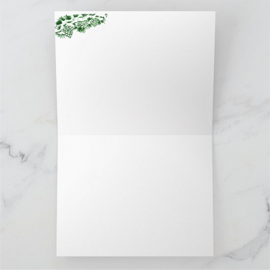 Prettig kerstfeest! Kerstman met Kat en Hond Kaart (Binnen)