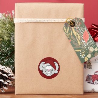 Prettig kerstfeest Kerstman Muis Screwball Graphic Ronde Sticker