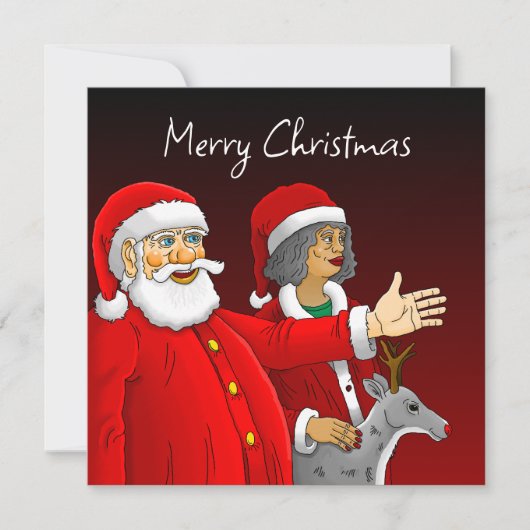 Prettig kerstfeest Kerstman Notitiekaartje (Voorkant)