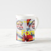 Prettig kerstfeest Kerstman Porselein Kop (Voorkant rechts)