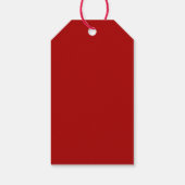 Prettig kerstfeest Kerstman & Rendier Rood Goud Cadeaulabel (Achterkant)