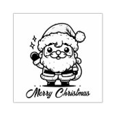 Prettig kerstfeest Kerstman Rubberstempel (Afrduk)