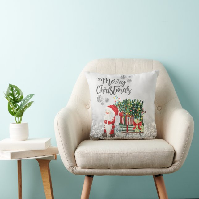 Prettig kerstfeest,Kerstman,Slee, Cadeaus Kussen (Stoel)