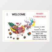Prettig kerstfeest Kerstman slee reindeer personal Raamsticker (Vel)