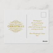 Prettig kerstfeest Kerstman, slee, rendier, sneeuw Briefkaart (Achterkant)