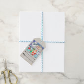 Prettig kerstfeest Kerstman, slee, rendier, sneeuw Cadeaulabel (Met Touw)