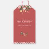 Prettig Kerstfeest Kerstman slee sparpepijn Cadeaulabel (Achterkant)