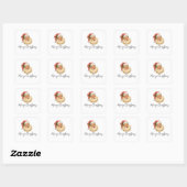 Prettig kerstfeest Kerstman Sticker | Vintage Labe (Vel)
