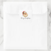 Prettig kerstfeest Kerstman Sticker | Vintage Labe (Tas)