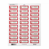 Prettig kerstfeest Kerstman Tennis Retouradres Etiket (Full Sheet)