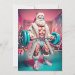 Prettig kerstfeest Kerstman tilt meer dan cadeau Feestdagenkaart