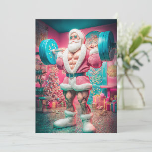 Prettig kerstfeest Kerstman tilt meer dan cadeau Feestdagenkaart