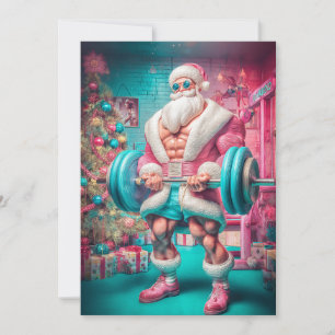 Prettig kerstfeest Kerstman tilt meer dan cadeau Feestdagenkaart