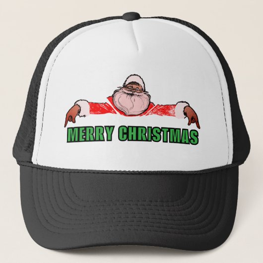 PRETTIG KERSTFEEST (KERSTMAN) TRUCKER PET (Voorkant)