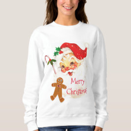 Prettig kerstfeest Kerstman Vintage Wit  Trui