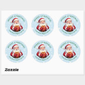 Prettig kerstfeest Kerstman Zakelijke sticker (Vel)