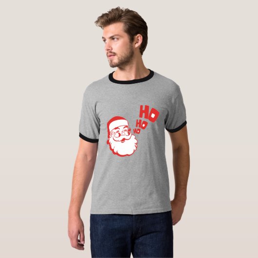 Prettig kerstfeest Kerstmannen T-shirt (Voorkant volledig)