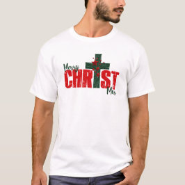 Prettig KERSTFEEST Kerstmannen t-shirt voor mannen