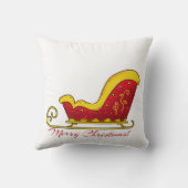 Prettig kerstfeest Kerstmans slee Kussen (Achterkant)