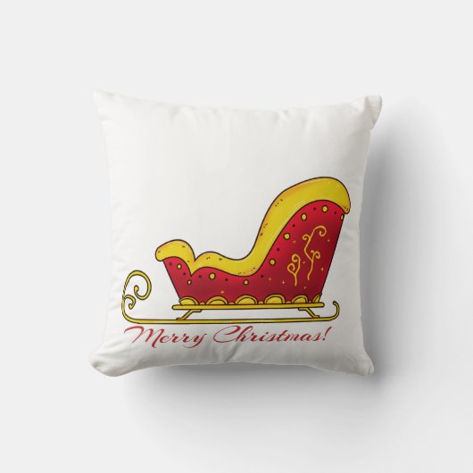 Prettig kerstfeest Kerstmans slee Kussen (Voorkant)