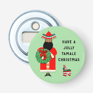 Prettig kerstfeest Kerstmis Button Flesopener