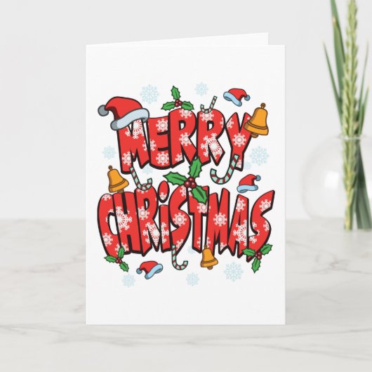 Prettig kerstfeest - Kerstmis Festive Kerstseizoen Kaart (Voorkant)