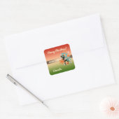 Prettig kerstfeest, Kerstmis , kerstversiering Vierkante Sticker (Envelop)